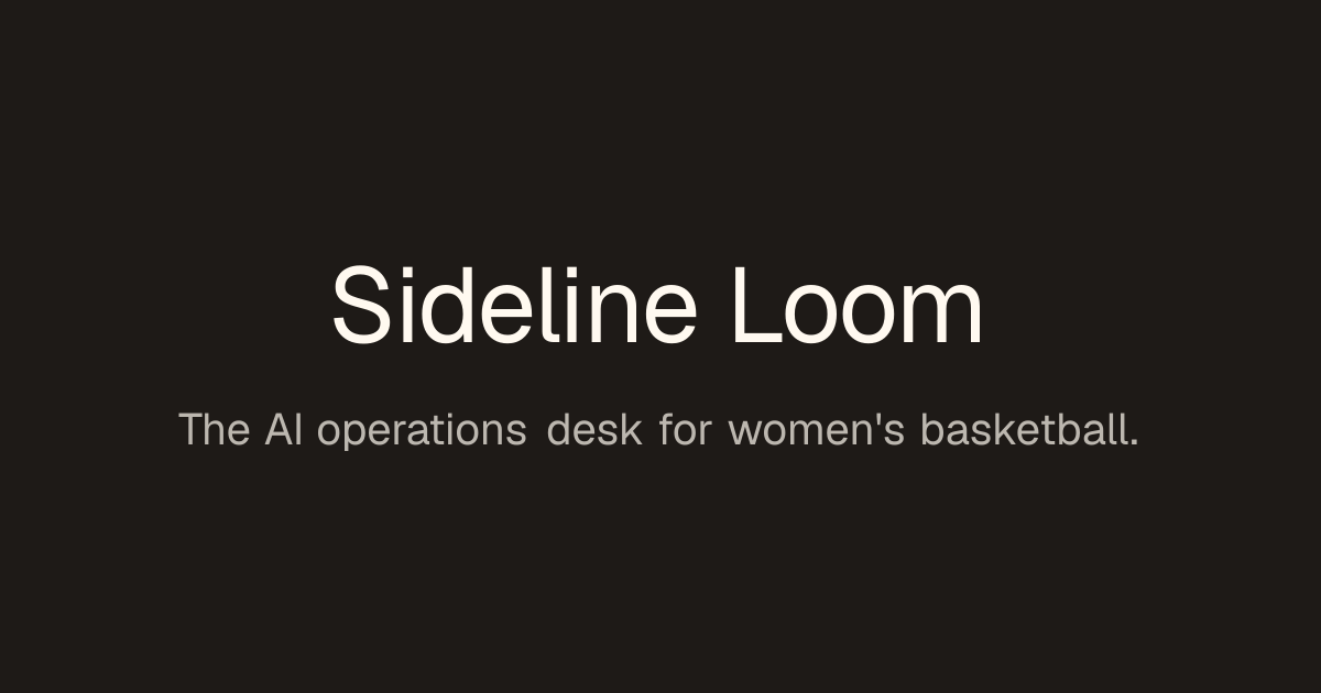 Sideline Loom — By 2026, 40% of enterprise apps will have AI agents. Your women's basketball camp still…